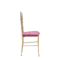 Napoleon Chair in Gold with Pink Seat Pad