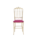Napoleon Chair in Gold with Pink Seat Pad