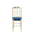 Napoleon Chair in Gold with Blue Seat Pad