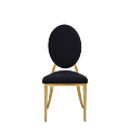 Divine Chair with velvet Black Seat and Back Pad