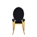 Divine Chair with velvet Black Seat and Back Pad