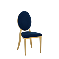 Divine Chair with velvet Blue Seat and Back Pad