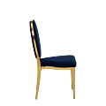 Divine Chair with velvet Blue Seat and Back Pad