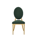 Divine Chair with velvet Forest Green Seat and Back Pad