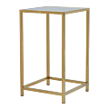 Unico Poseur Table XL in Gold with Glass Top
