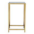 Unico Poseur Table XL in Gold with Glass Top