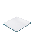 Scallop Napkin with Duck Blue Thread
