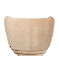 Elton taupe velvet armchair 78 x 90 cm H 70 cm