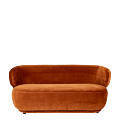 Elton terracotta velvet sofa 78 x 170 cm H 70 cm