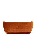 Elton terracotta velvet sofa 78 x 170 cm H 70 cm