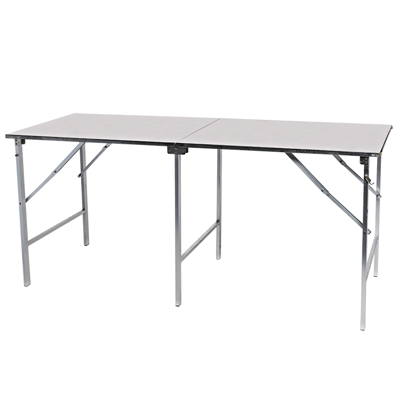 Folding preparation table with adjustable feet 80 x 200 cm H90 cm