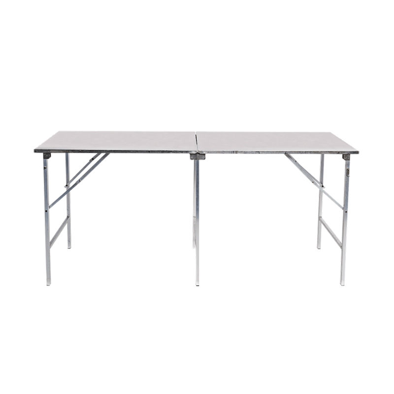 Folding preparation table with adjustable feet 80 x 200 cm H90 cm