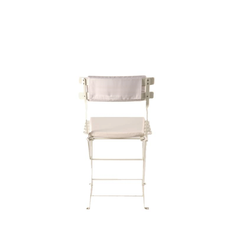 Trocadero White Chair with White Seat Pad and Back