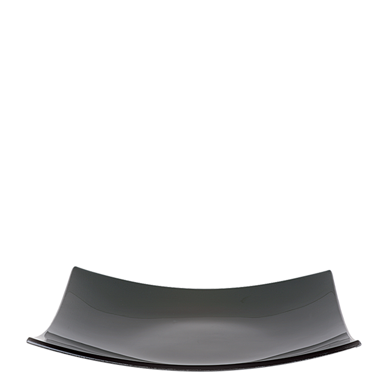 Square Dish Black Glass 29 X 29 cm