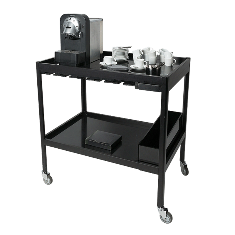 Bar Cart Black 90 X 60 X 95 cm H 95 cm