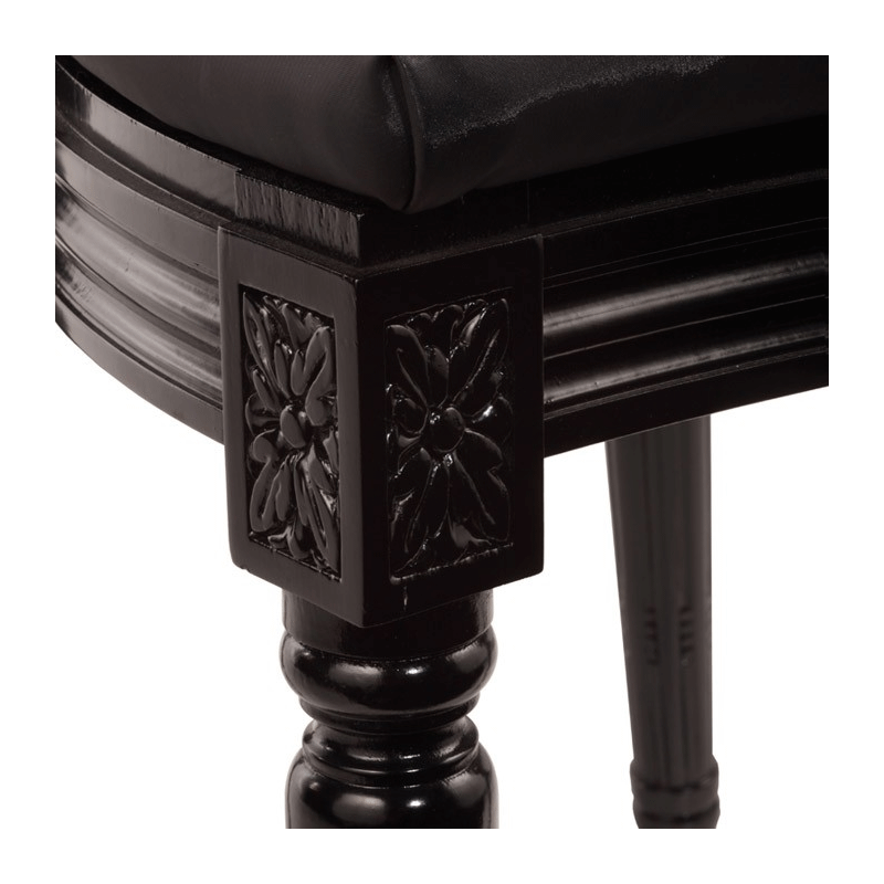 Montaigne Chair in Black with Black Seat Pad
