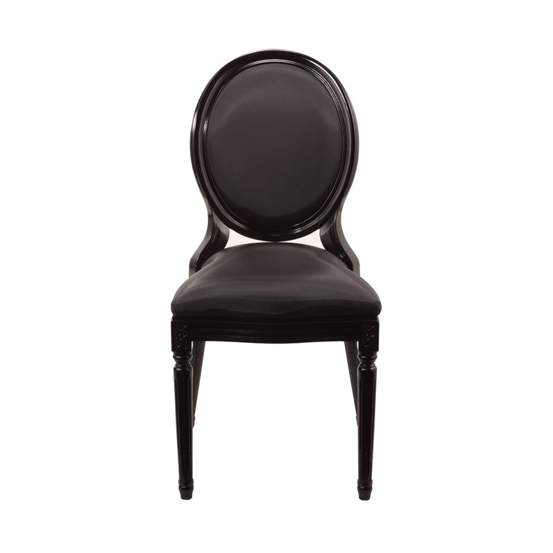 Montaigne Chair in Black with Black Seat Pad