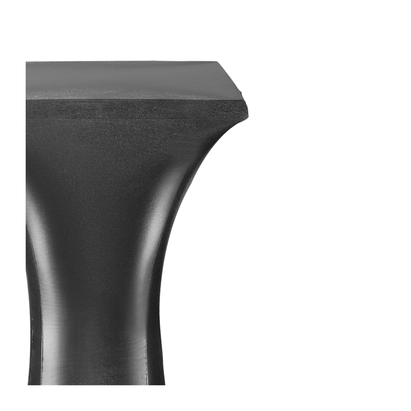 Square Steel Poseur Table with Silver Cover 60 X 60 cm H 111 cm
