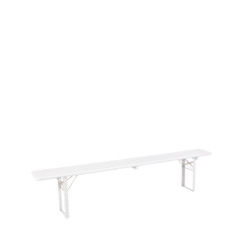 Folding Bench White H 47 W 220 D 25 cm