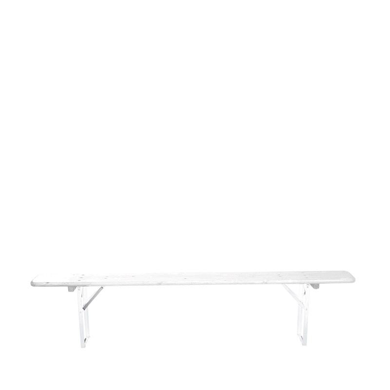 Folding Bench White H 47 W 220 D 25 cm