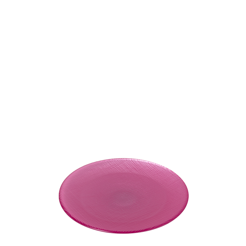 Glass Bread Plate Pink Ø 14 cm