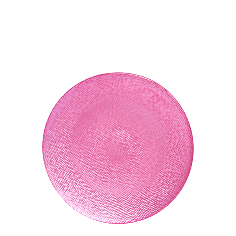 Glass Bread Plate Pink Ø 14 cm