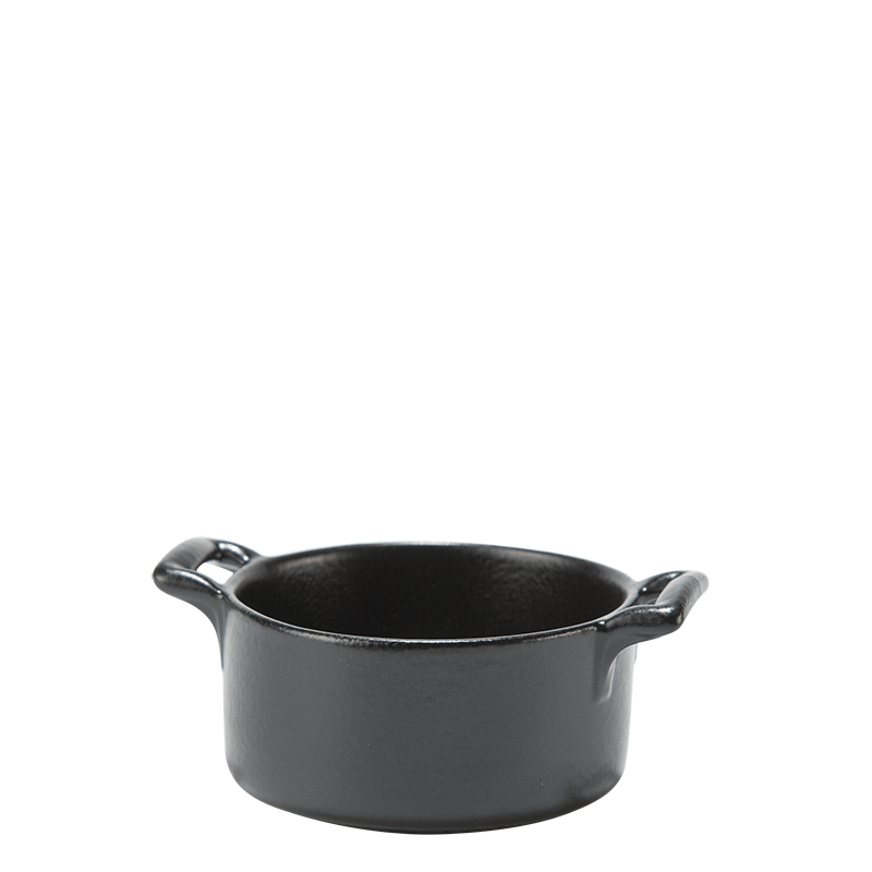 Porcelain Mini-Cooker Black Ø 7,2 cm H 3,5 cm 8 cl