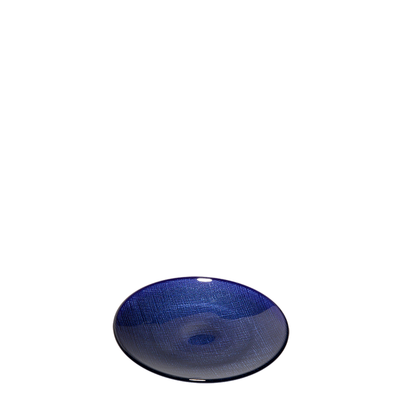 Glass Bread Plate Blue Ø 14 cm