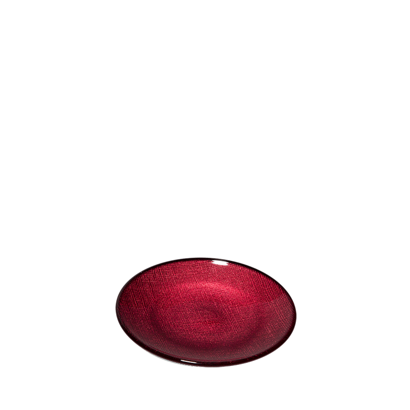 Glass Bread Plate Red Ø 14 cm