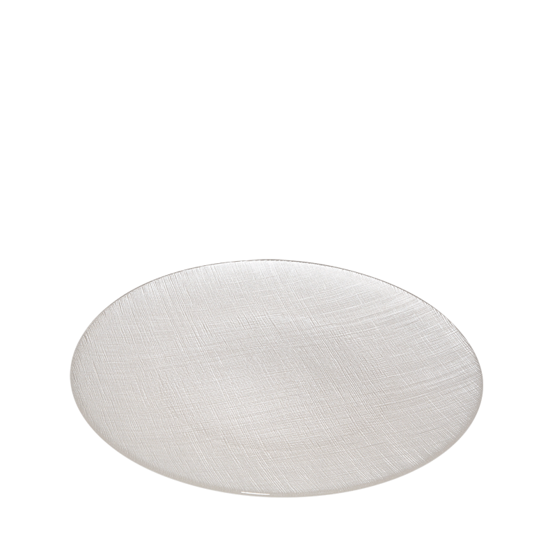 Glass Presentation Plate White Ø 32 cm