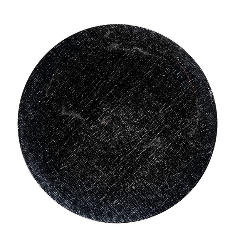 Glass Presentation Plate Black Ø 32 cm
