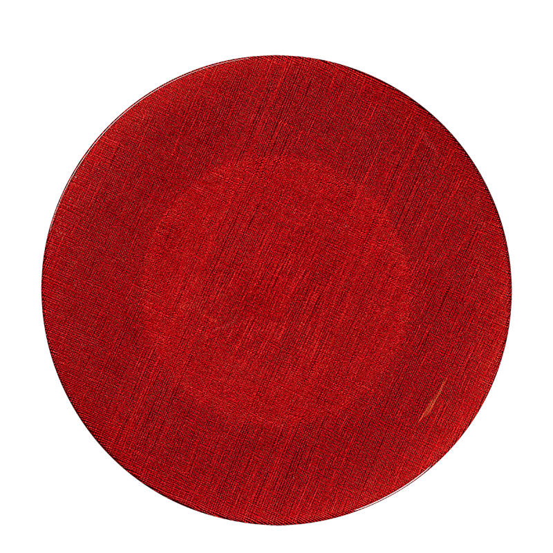 Glass Presentation Plate Red Ø 32 cm