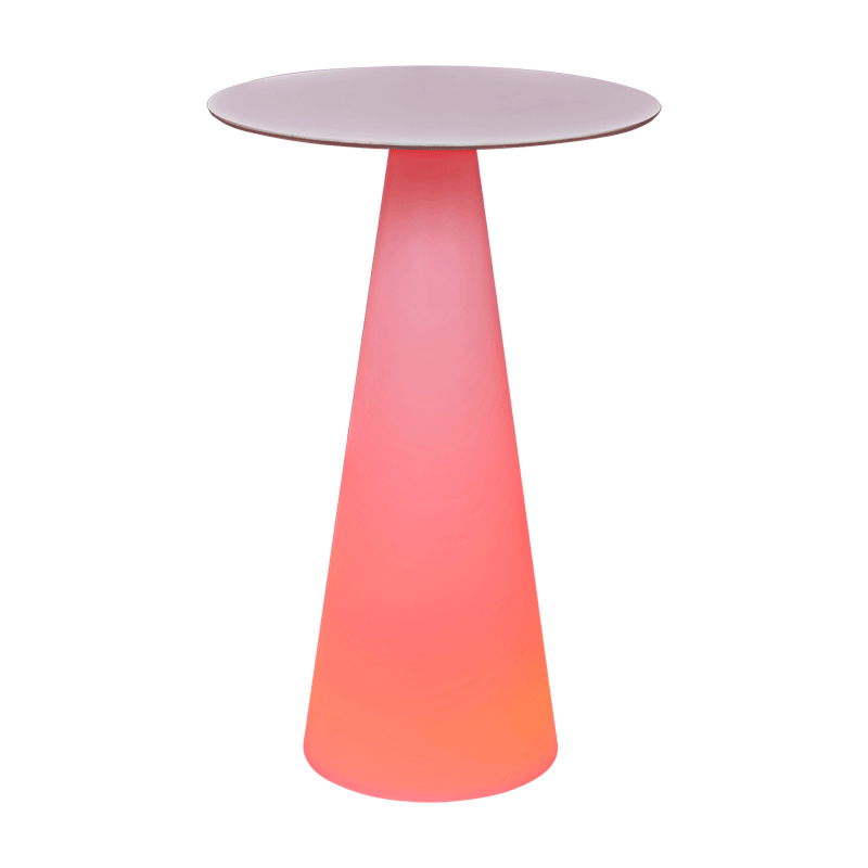 Icone Illuminated Poseur Table White 69 cm Ø H 106 cm