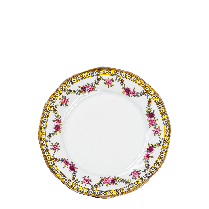 Vintage flowery small plate Ø 18-20 cm