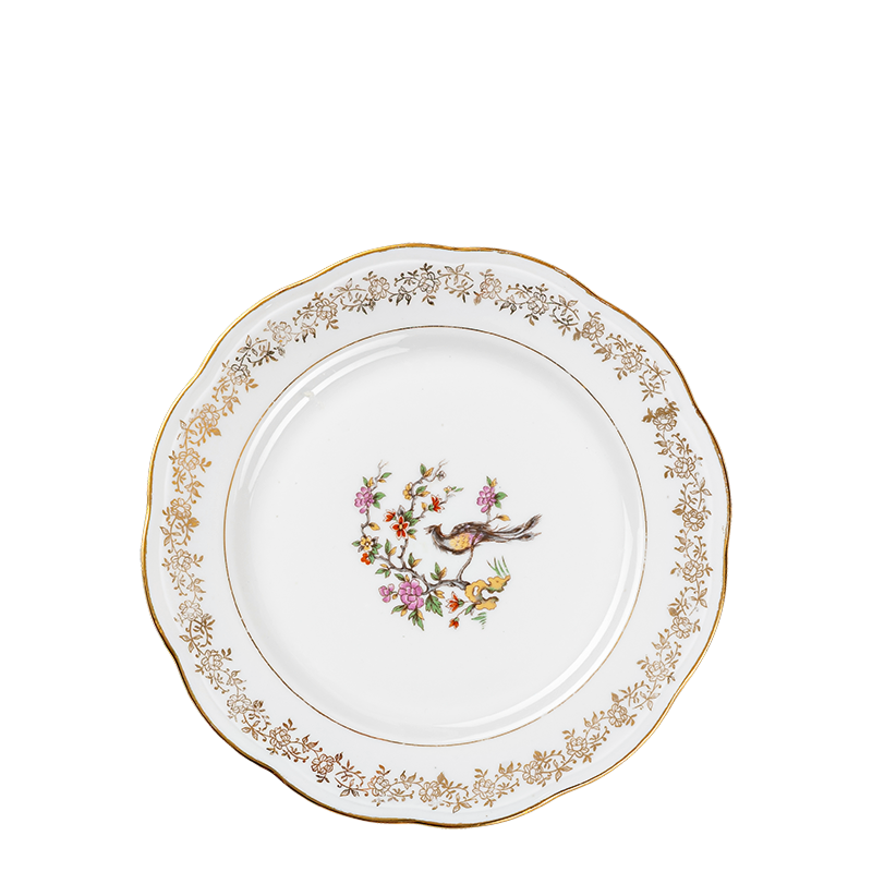 Vintage flowery small plate Ø 18-20 cm