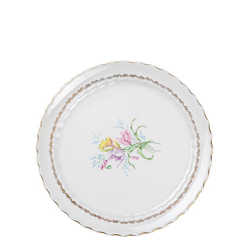 Vintage flowery small plate Ø 18-20 cm
