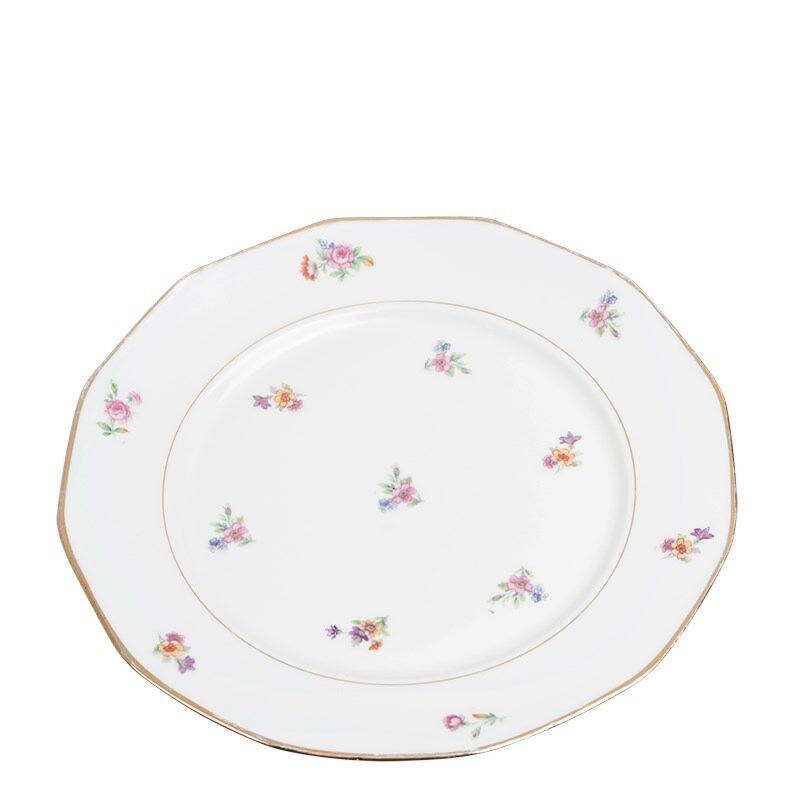 Vintage flowery big plate Ø 23-25 cm