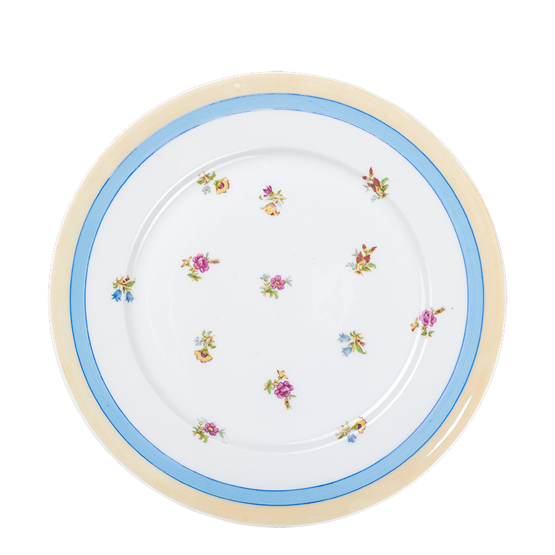 Vintage flowery big plate Ø 23-25 cm
