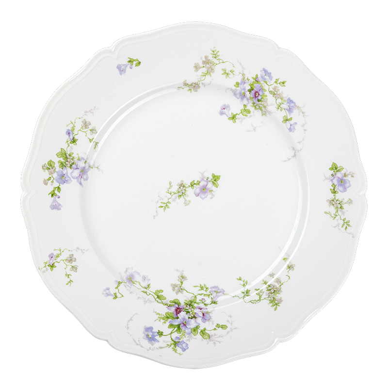 Vintage flowery big plate Ø 23-25 cm