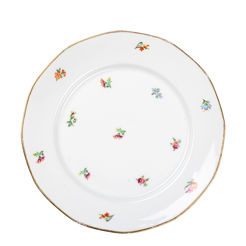 Vintage flowery big plate Ø 23-25 cm