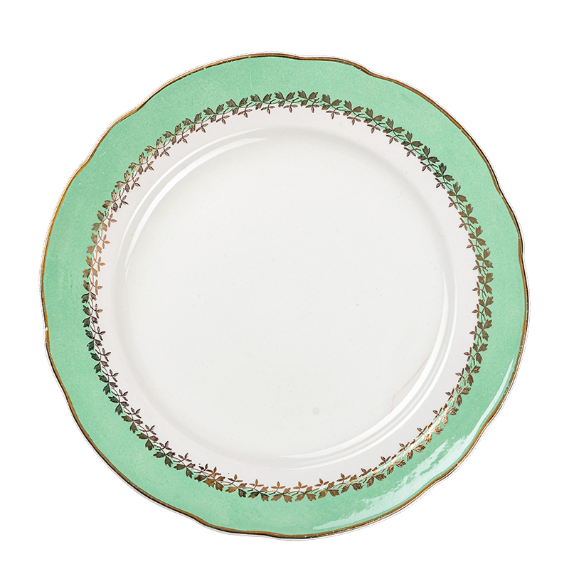 Vintage flowery big plate Ø 23-25 cm