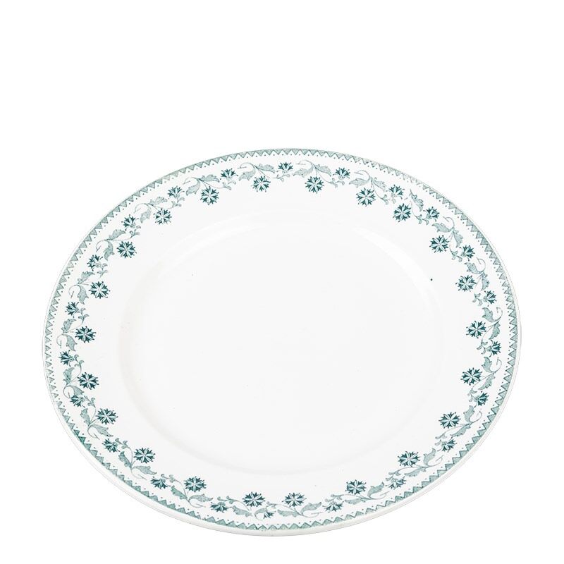 Vintage blue green big plate Ø 22-25 cm