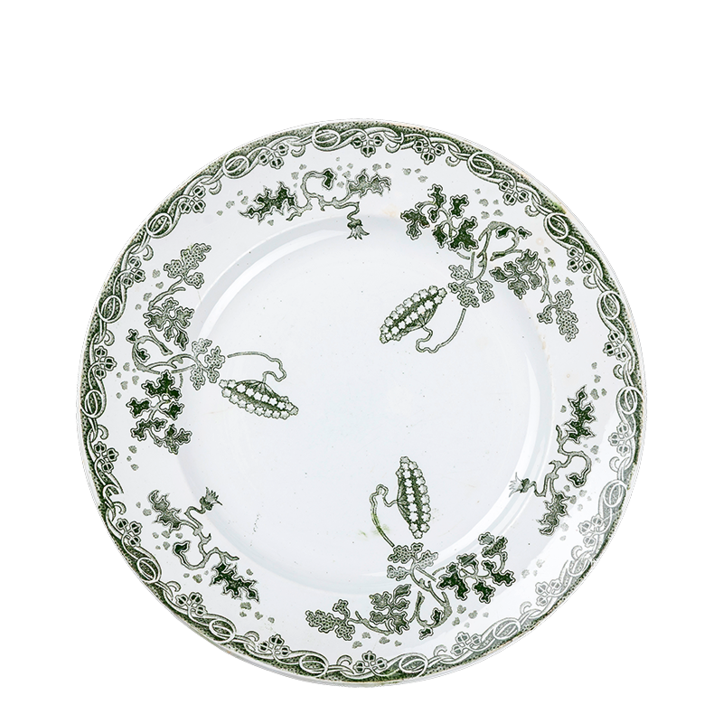 Vintage blue green big plate Ø 22-25 cm