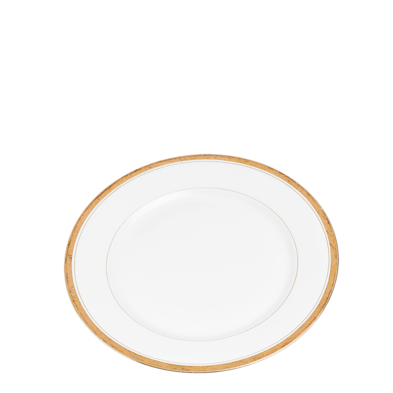 Vintage white and gold small plate Ø 18-20 cm