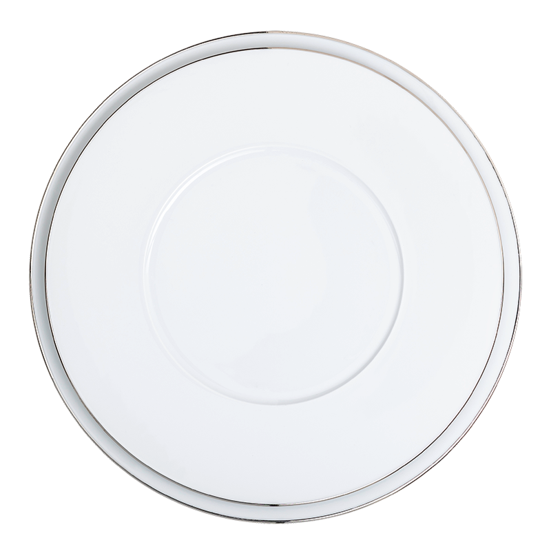 Plane Presentation Plate with Silver Thread Ø 29 cm
