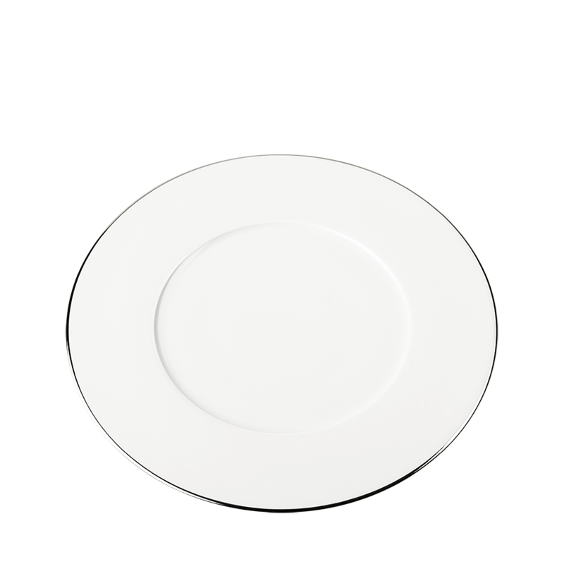 Plane Dinner Plate with Silver Thread Ø 27 cm