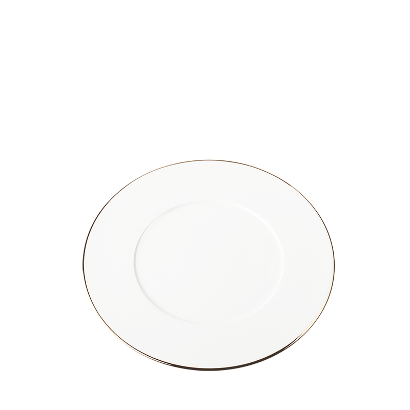 Plane Lunch Plate with Gold Thread Ø 23 cm