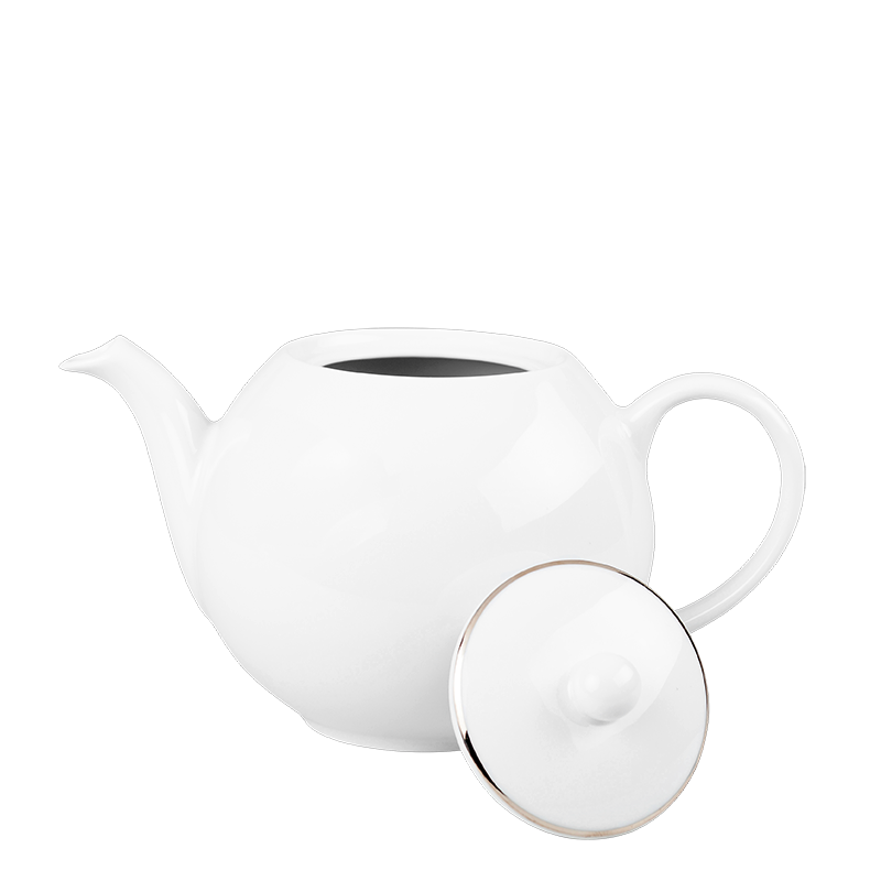 Teapot White with Silver Thread 170 cl