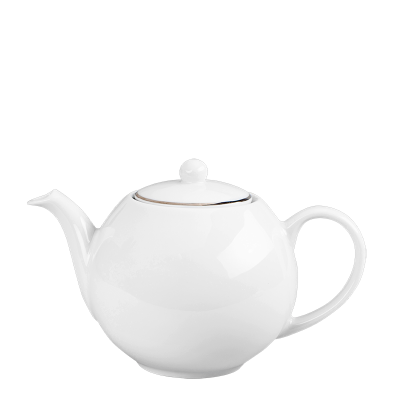 Teapot White with Silver Thread 170 cl