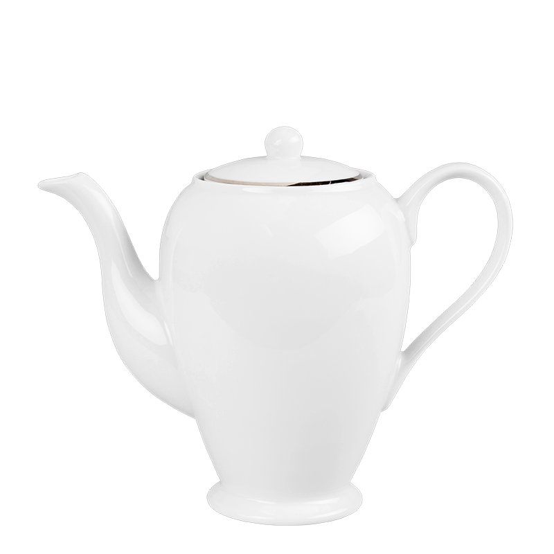 Coffee Pot White with Silver Thread 140 cl